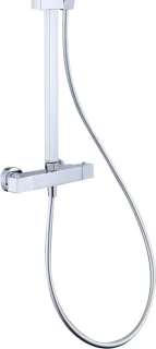 Doucheset Opbouw Regendouche Vierkant 25x25 cm Chroom Thermostaat