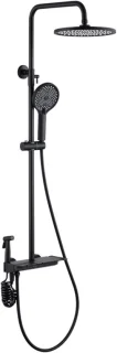 Doucheset pianoknoppen regendouche set koper gun gray