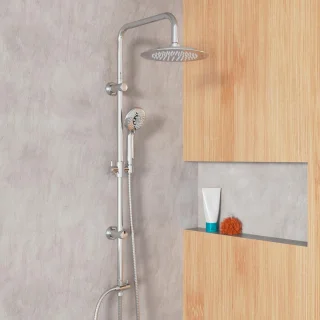 Doucheset regen douche wandmontage 34 cm chroom
