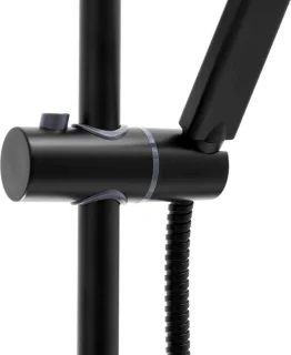 Doucheset Regendouche 20cm Zwart met Mengkraan