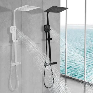 Doucheset regendouche 30 cm handdouche zwart