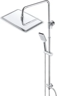 Doucheset regendouche - badkamer systeem - XXL hoofddouche 35x25cm chroom