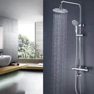Doucheset regendouche combinatie 23 cm chroom