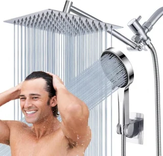 Doucheset Regendouche en Handdouche 8 inch Chroom