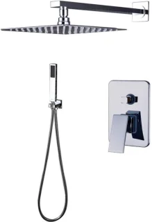 Doucheset regendouche kraan 16 inch chroom