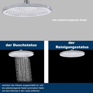 Doucheset ronde regen- en handdouche met slang