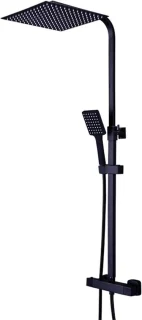 Doucheset thermostaat regendouche 30 cm zwart