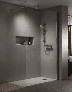 Doucheset wandmontage 600 mm met handdouche chroom