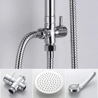 Doucheset wandmontage chroom
