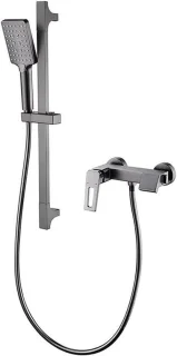 Doucheset wandmontage geborsteld gun grey