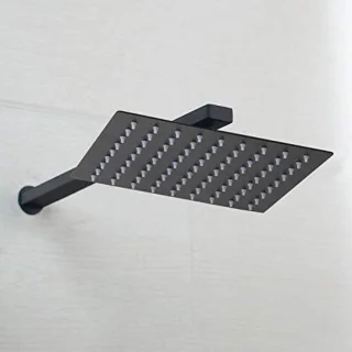 Doucheset wandmontage regendouche 20 cm zwart
