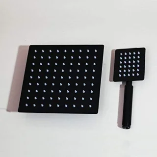 Doucheset wandmontage regendouche 20 cm zwart