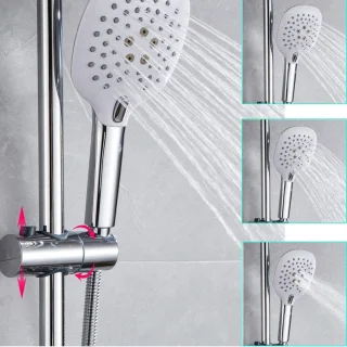 Doucheset wandmontage regendouche kit chroom