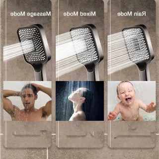 Doucheset wandmontage zwart