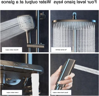 Doucheset wandmontage zwart