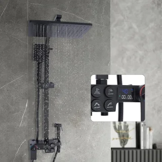 Doucheset Wandmontage Zwart