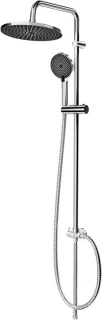 Doucheset zonder kraan met regendouche 26cm en douchestang 74cm chroom