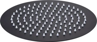 Doucheset Zwart Regendouche 25 cm Messing RVS