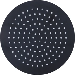 Doucheset Zwart Regendouche 25 cm Messing RVS