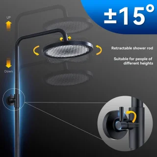 Doucheset Zwart – Regendouche en Handdouche