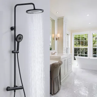 Doucheset Zwart – Regendouche en Handdouche