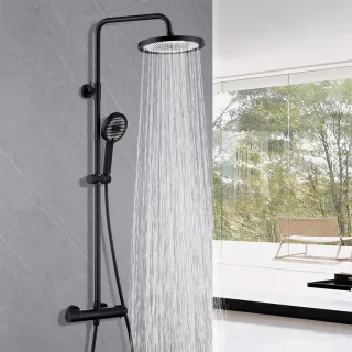 Doucheset Zwart – Regendouche en Handdouche