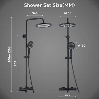 Doucheset Zwart – Regendouche en Handdouche