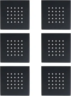 Douchestraal set wanddouche jets 6 stuks mat zwart