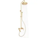 Douchesysteem antiek messing regendouche set