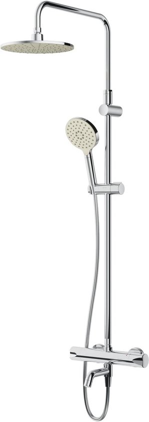 Douchesysteem Chroom met Thermostaat Regendouche en Handdouche