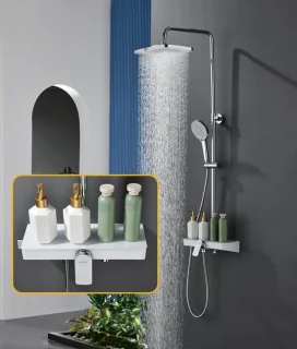 Douchesysteem douchekraan set chroom