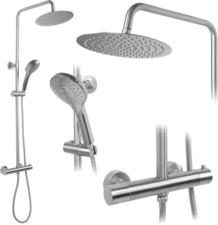 Douchesysteem Geborsteld Inox