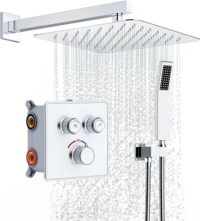 Douchesysteem inbouw regendouche 30 cm chroom