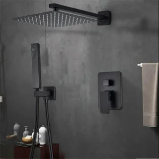 Douchesysteem inbouw regendouche set 30x30 cm chroom
