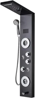 Douchesysteem led regendouche waterval zwart brons