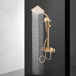 Douchesysteem luxe - regendouche set - goud