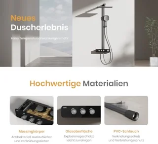 Douchesysteem Mat Antraciet