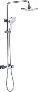 Douchesysteem met badvuller - regendouche set - wandmontage - zwart