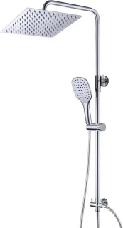 Douchesysteem met hoofd- en handdouche, douchekolomset, chroom