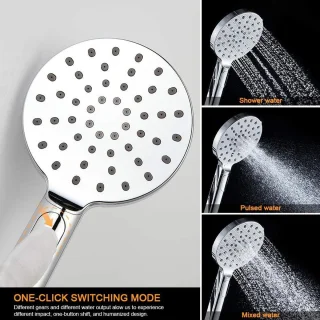 Douchesysteem met Hoofddouche en Handdouche Chroom Zilver