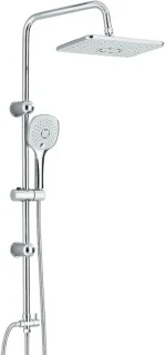 Douchesysteem met hoofddouche en handdouche met mengkraan, wandmontage, chroom