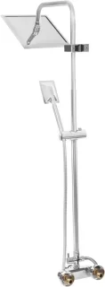Douchesysteem met hoofddouche regendoucheset 20 x 30 cm zilver