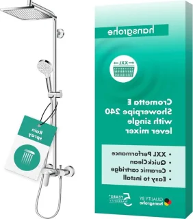 Douchesysteem met kraan Regendouche 240 mm Chroom