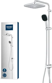 Douchesysteem met Omschakeling - Doucheset Flex - Verfrissende Douche - Waterbesparend 8L/min - 104 cm Douchestang - Chroom