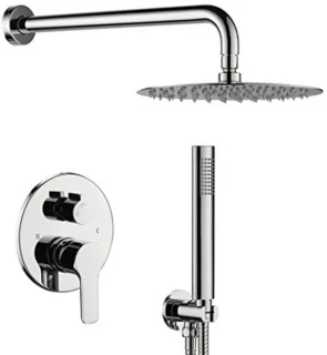 Douchesysteem met regendouche - badkamer kraan - 10 inch rond - chroom