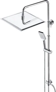 Douchesysteem met regendouche – vierkante douchekop 30x30 cm, chroom