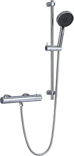 Douchesysteem met thermostaat en douchekraan set - 70 cm stang - chroom