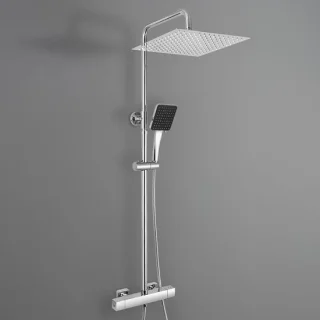 Douchesysteem met thermostaat en regendouche 30 cm, chroom