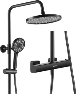 Douchesysteem met thermostaat en ronde regendouche 25 cm
