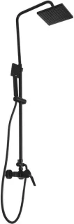 Douchesysteem met thermostaat Regendouche set 70-110 cm Zwart